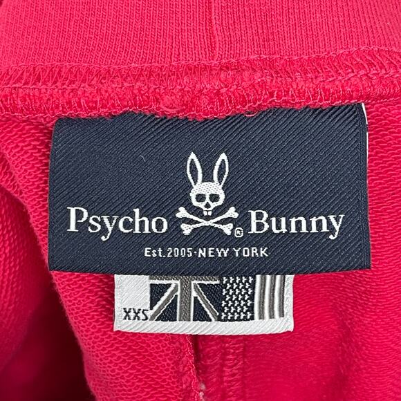 Psycho Bunny Hindes Sweat Shorts Pink Size XXS Drawstring Waist Athleisure - Picture 4 of 13
